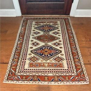 Tribal Turkish Indian Style Boho Wool Blend Aztec Hallway Rug
